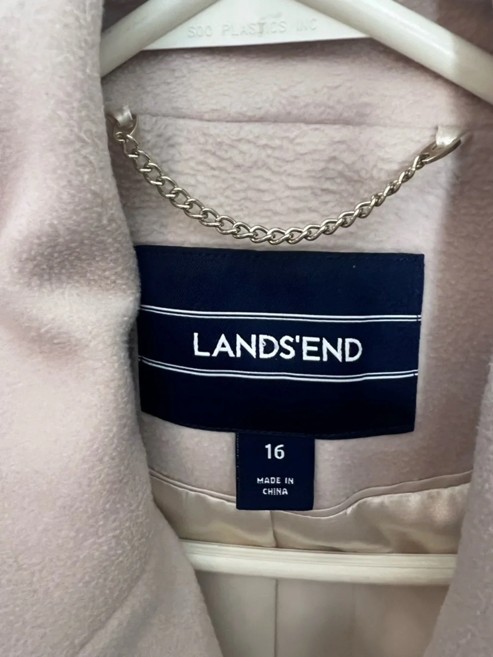 Lands End Women’s Soft Camel Wool Blend Peacoat